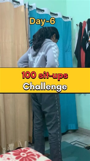 100 sit-ups challenge❤️‍🩹 ||Day-6 || #challenge #100situps #shorts