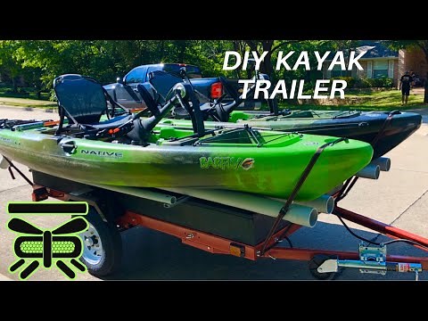 DIY Kayak trailer, Harbor Freight trailer.