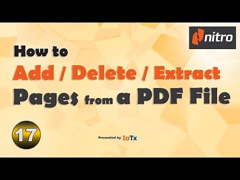 How to Add and Remove Pages from PDF [Nitro Pro 8]