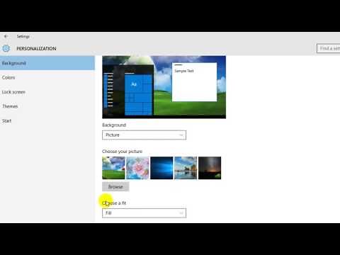 How to adjust desktop background picture in Windows 10