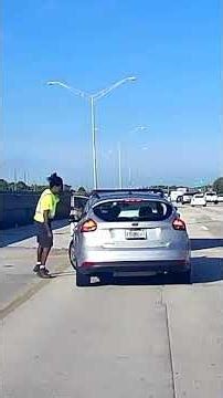 Driver ATTACKS Car on Busy Highway #shorts