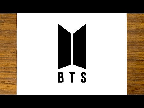 How to draw the BTS logo step by step | BTS logo drawing tutorial | Easy drawings step by step