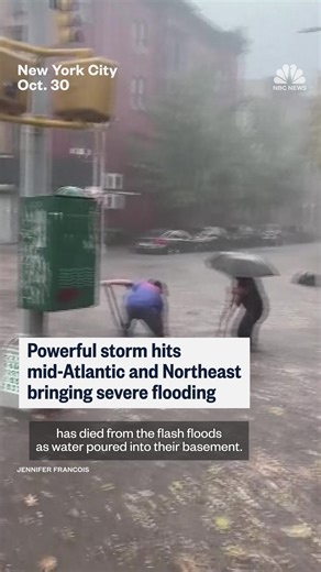 669K views · 13K reactions | A powerful storm hit the mid-Atlantic and Northeast, bringing severe flooding and killing at least one person. | NBC News | Facebook