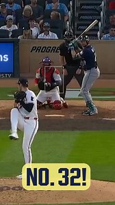 CAL RALEIGH! • 32nd home run THIS SEASON! • HR in 4 straight games for the first time in his career • 5 HRs in 4 games against the Twins this season • 6 HR in his last 6 games | MLB