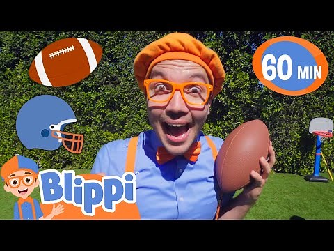 Blippi Learns to Play Football! | Sports for Kids | Educational Videos for Kids
