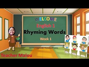 Grade 1 English Week 1: Rhyming Words