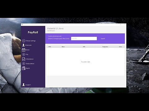 Java Netbeans UI Design || PayRoll Dashboard