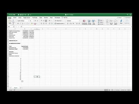 How to Project Sporting Matches Using Probability | Beginner Excel Tutorial