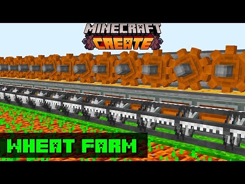 How to Create Wheat Farm in Minecraft. CREATE MOD.