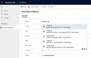 Bing Address Autocomplete