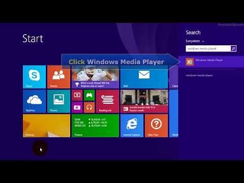 Windows 8.1 - Two ways to open Windows Media Player