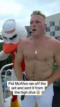 PAT MCAFEE PICKING THE CANES FROM THE HIGH DIVE 😱