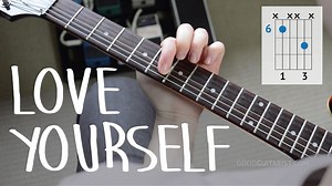 Love Yourself Guitar Tutorial (Just Like The Recording)