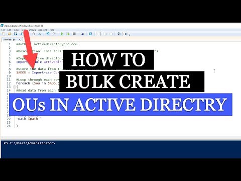 Create Bulk OUs with PowerShell