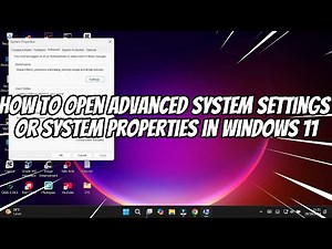 How to Open Advanced System Settings or System Properties in Windows 11