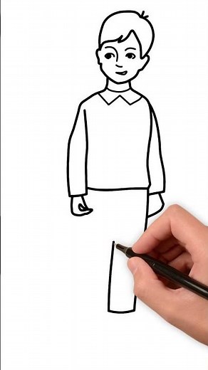 How to Draw Boy | Easy Boy Drawing for Kids | Step by Step Tutorial | KidsTube