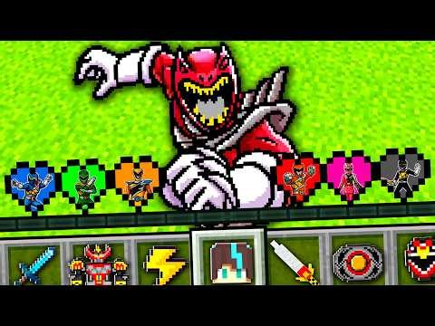 Minecraft PERO hay CORAZONES de POWER RANGERS!💥🦖