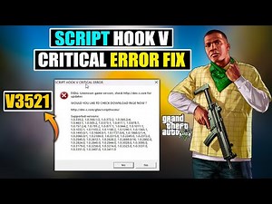 How to Fix Script hook V Critical Error | GTA V MAY 2025 New Update Error Fix | v3521
