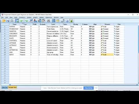 Using Multivariate Statistics: Logistic Regression