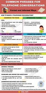 Phone Conversation: Popular Phrases For Telephone Conversations • 7ESL