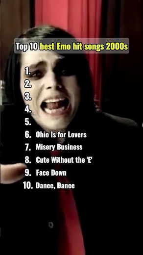 Top 10 best Emo hit songs 2000s!
