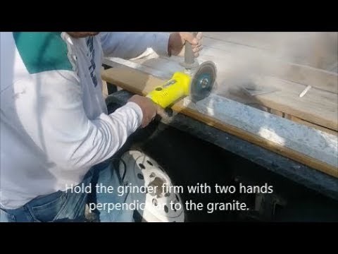 How to cut granite using a grinder and diamond blade - D I Y
