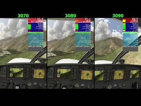 FS2020 VR Benchmark RTX 3070 RTX 3080 RTX 3090 Landing Challenge with Oculus Quest 2
