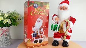 Watch Santa Claus Singing Dancing Christmas Santa Claus Toys Xmas Electric Dolls Gift for Kids on Amazon Live
