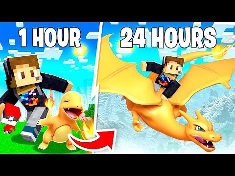 I Spent 24 HOURS In PIXELMON... Here's What Happened