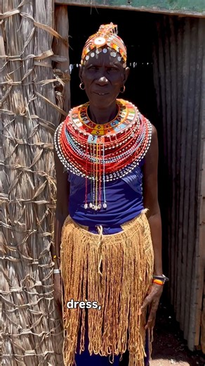 Traditional Dress of Kenya’s Smallest Tribe 🇰🇪✨ #elmolo #laketurkana #africantribe