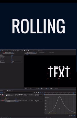 Make rolling text animation in After Effects