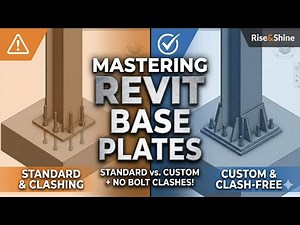 Structural Design #10 Mastering Revit Base Plates – Standard, Custom, & Clash Free! #bim #revit