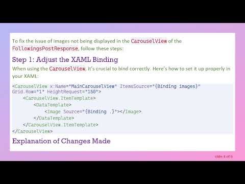 Resolving Xamarin Forms CarouselView Not Showing Images