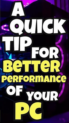 Improve your PC performance in 10 seconds Windows 10 / Windows 11