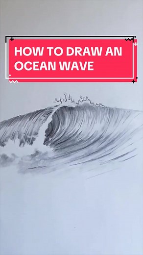 How to Draw an Ocean Wave in One Minute Tutorial