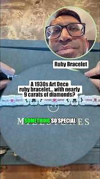 1930s Art Deco Ruby & Diamond Bracelet - Museum Level Antique Find #antiquejewels #shorts