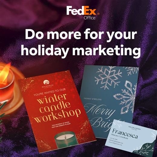 Let us help your business make a lasting impression this year with custom poster prints, flyers, and presentations from FedEx Office. Start printing today at office.fedex.com. | FedEx Office