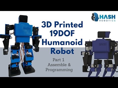 3D printed 19DOF humanoid robot using arduino | Hash Humanoid v2 | Hash Robotics