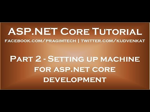 Setting up machine for asp net core development