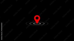 Location icon, pin icon and simple Location map pin pointer concept. 4k animated