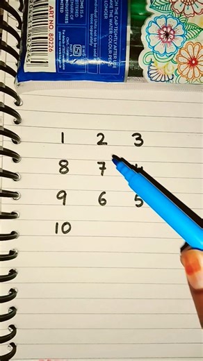 draw a numbers 1 to 10 #shorts #numbers