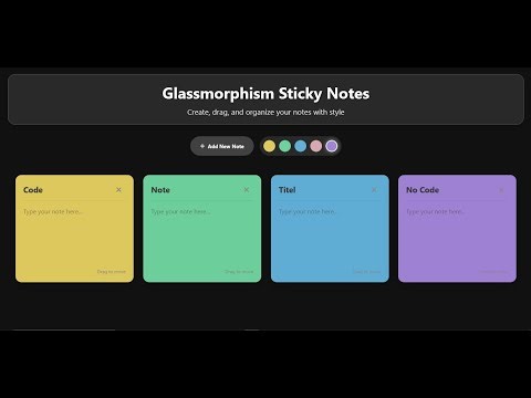 How to Build Sticky Notes App using Javascript | Beginner Projects