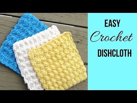 Beginner Crochet Dishcloth (Easy!)