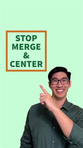 Stop Merging and Centering Cells in Excel - Try 'Center Across Selection' 📁 Save this post so you can use it later! #excel #exceltips #exceltricks #msexcel #microsoftoffice #accounting #exceltutorial | Excel With Grant