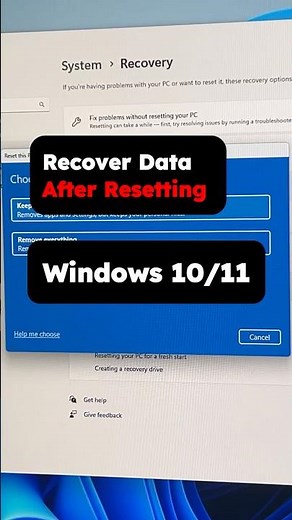How to Recover Data After Resetting Windows 10/11 | Recover Lost Files After Factory Reset