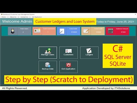 Step by Step Customer Ledgers and Loan Management System using C# | SQL Server and SQLite Tutorial