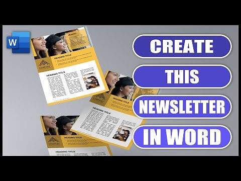 Create This NEWSLETTER in MS Word | STEP BY STEP TUTORIAL