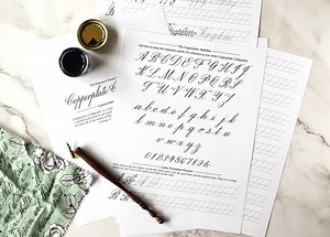 Free   Limited Edition Copperplate Calligraphy Worksheets – The Postman’s Knock