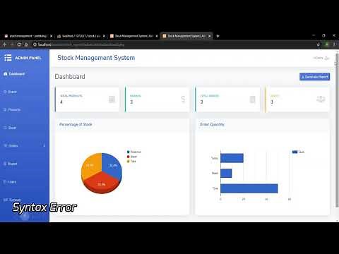 Inventory Stock Management System - Website Using PHP, MySQL, HTML, Bootstrap, CSS | Web Application