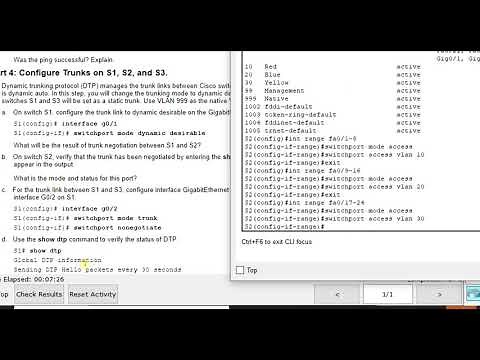 Packet Tracer 3.5.5 - Configure DTP